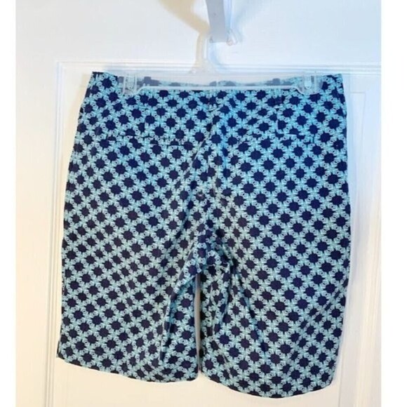 Talbots Petite Geometric Print Casual Summer Bermuda Shorts - Picture 5 of 8